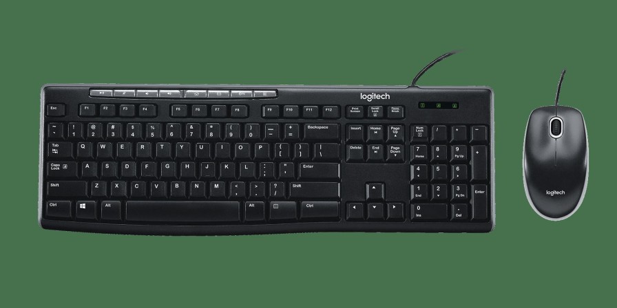 Mice Logitech | Mk200 Media Corded Keyboard And Mouse Combo